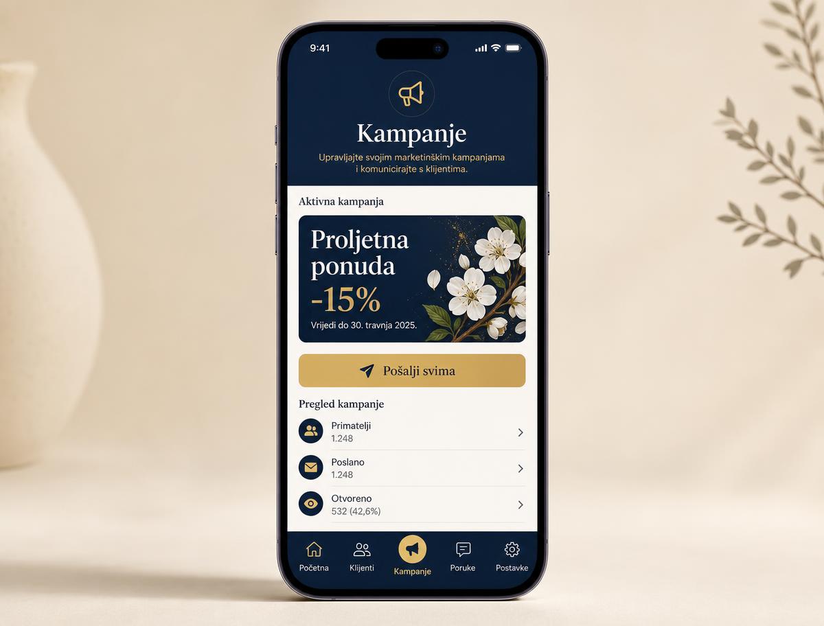 Prikaz na mobitelu: Marketinške kampanje u jednom kliku